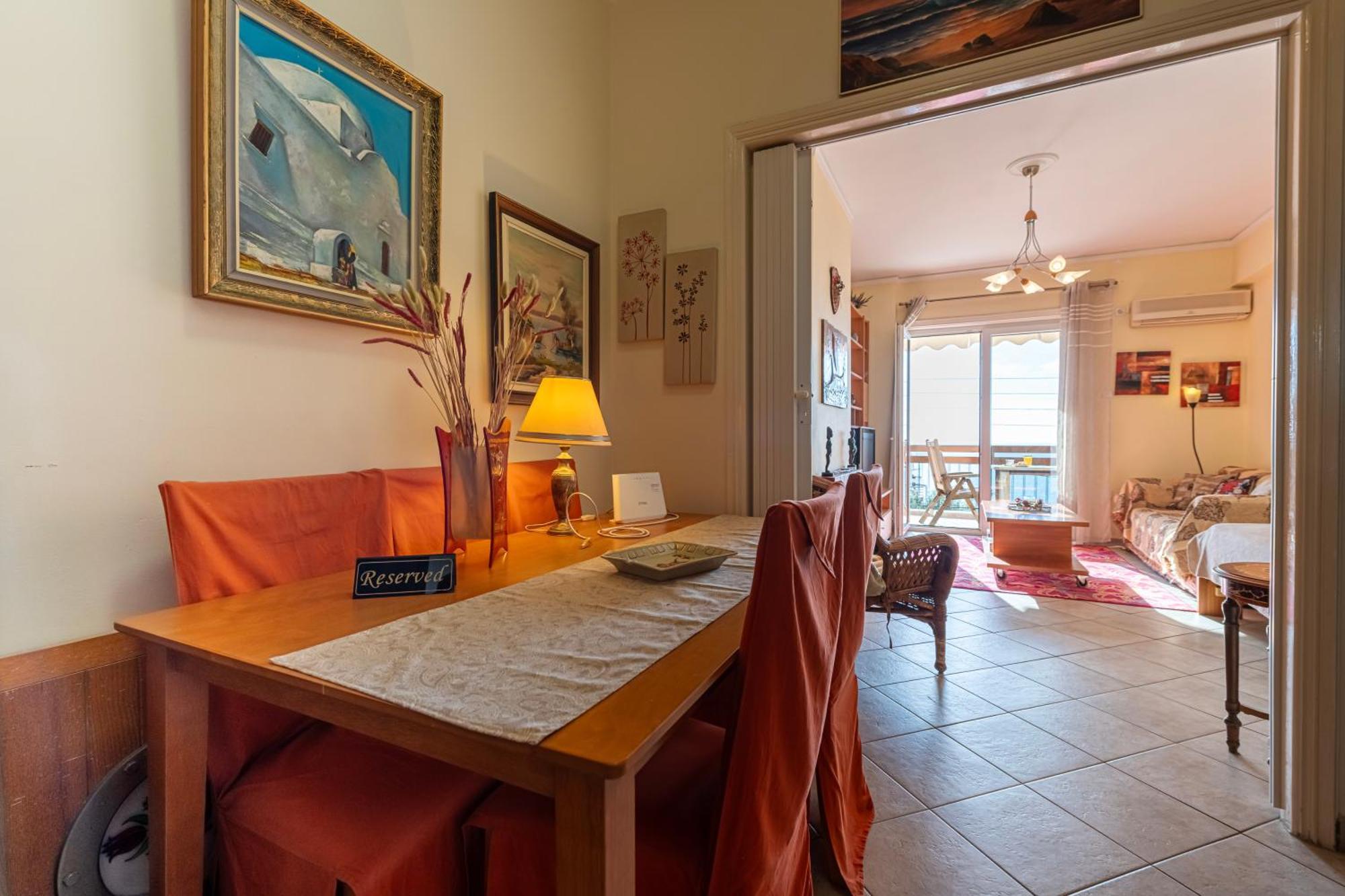 Sea View Apartment 100M From The Beach Saronida ภายนอก รูปภาพ